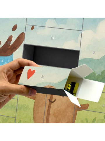 Mr. & Mrs. Panda Adventskalender Kaffee Bohne Design ohne Spruch in Weiß