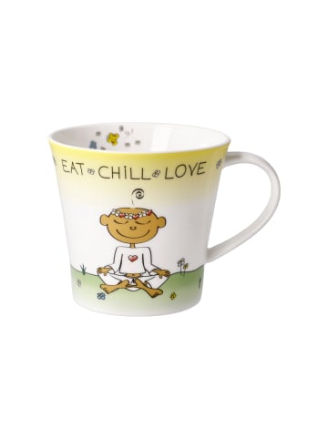 Goebel Coffee-/Tea Mug " Der kleine Yogi Eat Chill Love " in Bunt