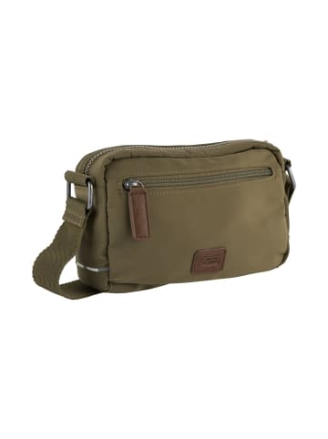 Camel Active AURUM Umhängetasche aus recyceltem Nylon in Dunkelgrün