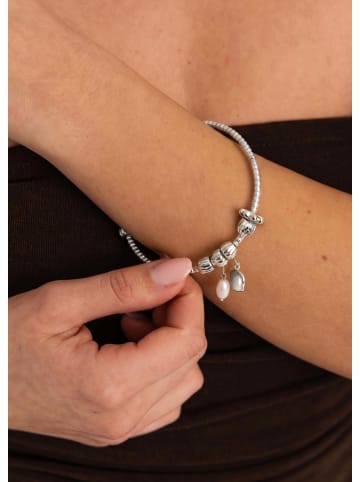 PURELEI Armreif-Set LEI Pearl M-L Silber