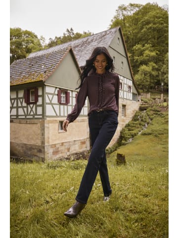 Aniston SELECTED Rüschenbluse in rosenholz