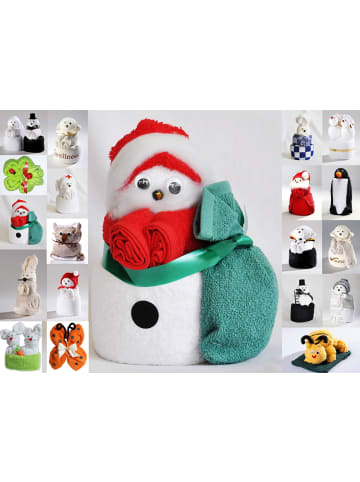 JACK Frottier Geschenk Set Handarbeit Origami Weihnachtsmann mit Sack