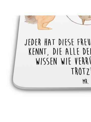 Mr. & Mrs. Panda Untersetzer Kunststoff Igel Seilhüpfen mit Spruch in Weiß