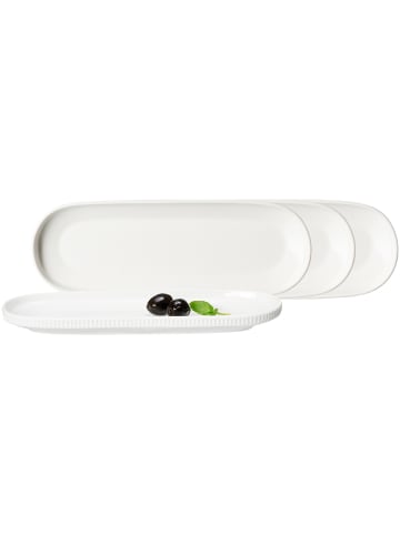 Ritzenhoff & Breker 4er Set Servierplatten Kelly 25 x 9 cm in weiß