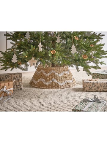 Beliani Weihnachtsbaumkragen HIVER in /Weiß - (W) 51 x (H) 24 x (L) 51 cm