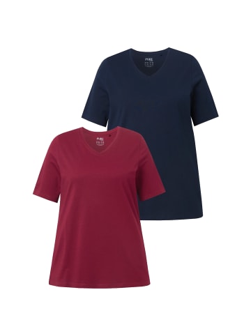 Ulla Popken Shirt in dunkel kirschrot