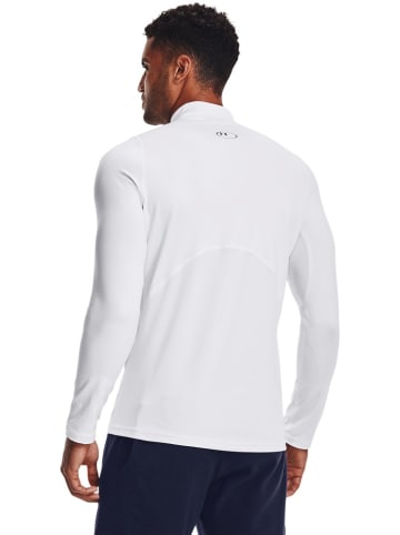 Under Armour Longsleeve "ColdGear Fitted Mock" in Weiß