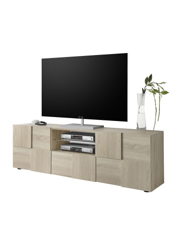 CALICOSY TV-Möbel 2 Türen 1 Schubladen - DAMA in Helles - (W) 181 x (H) 57 x (L) 42 cm