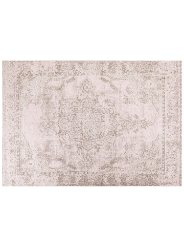 Beliani Kurzflor MATARIM in Rosa/Beige - (W) 160 x (H) 160 x (L) 230 cm