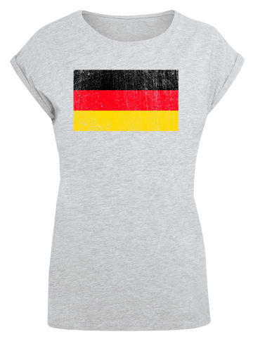 F4NT4STIC T-Shirt Germany Deutschland Flagge distressed in grau meliert