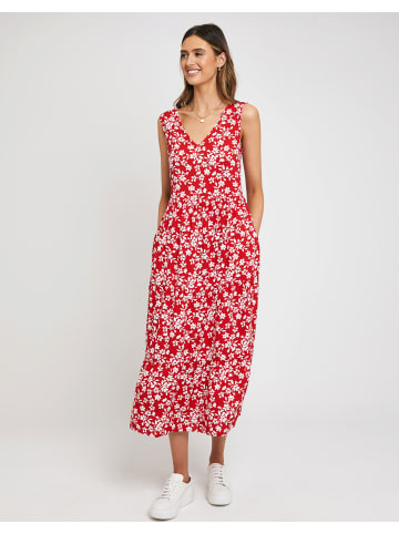 Threadbare Sommerkleid THB Rocks Tiered V in Red