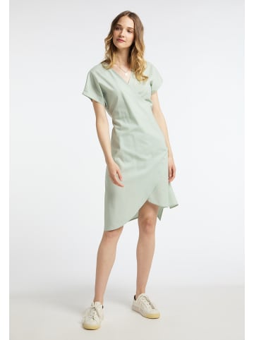 DreiMaster Damen Wickelkleid in Rauchmint