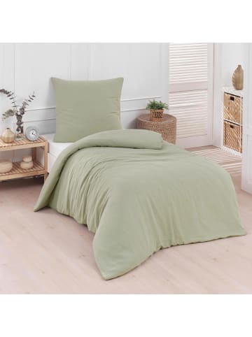 Traumschlaf Bettwäsche Musselin Uni in grün