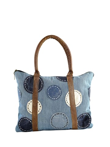 collezione alessandro Schultertasche " Patchwork " in blau