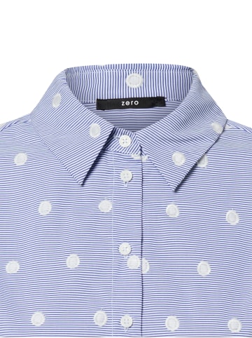 Zero  Bluse in indigo weiß