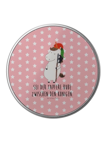 Mr. & Mrs. Panda Blechdose Einhorn  mit Spruch in Rot Pastell