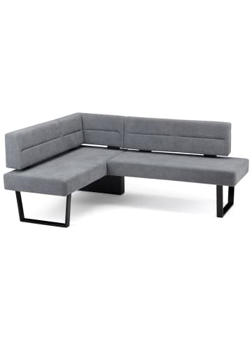 58 aufm Kessel ECKBANK Doralyn für 5 Personen Metall+Microfaser Schwarz/Grau
