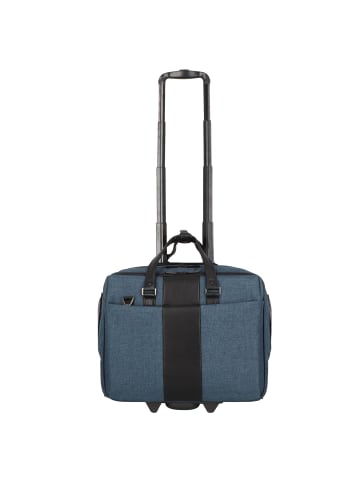 Dermata 2 Rollen Businesstrolley 44 cm Laptopfach petrol