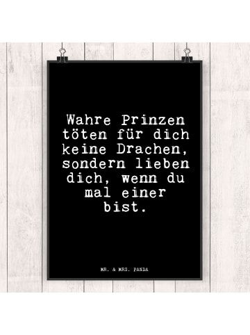 Mr. & Mrs. Panda Bild Wahre Prinzen töten für... mit Spruch in Schwarz