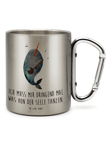 Mr. & Mrs. Panda Tasse Narwal Gitarre mit Spruch in Silber