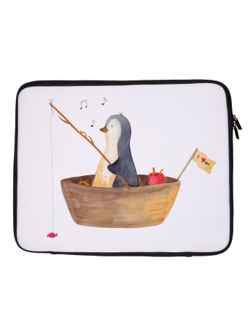 Mr. & Mrs. Panda Notebook Tasche Pinguin Angelboot ohne Spruch in Weiß