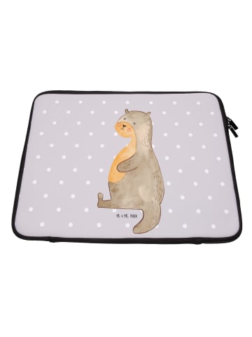 Mr. & Mrs. Panda Notebook Tasche Otter Bauch ohne Spruch in Grau Pastell