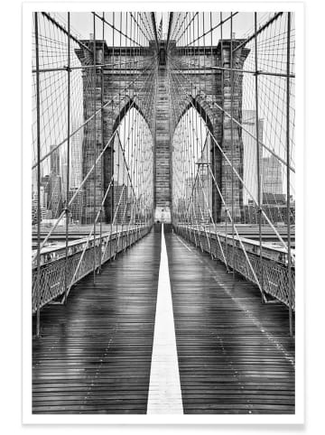 Juniqe Poster "Brooklyn Bridge" in Schwarz & Weiß