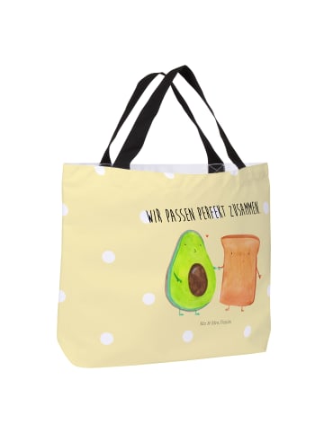 Mr. & Mrs. Panda Shopper Avocado Toast mit Spruch in Gelb Pastell