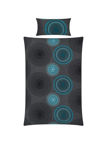 REDBEST Biber Bettwäsche in anthrazit-petrol