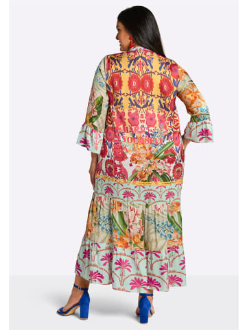 sheego Kleid in mint-pink-bedruckt