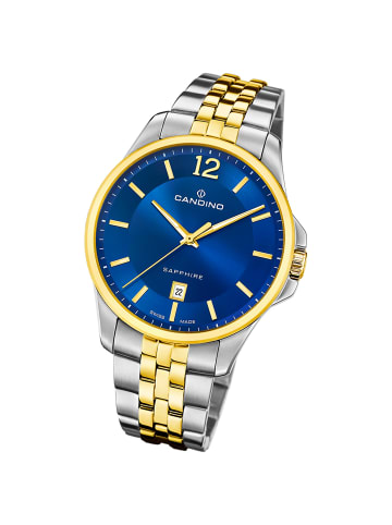 Candino Analog-Armbanduhr Candino Classic silber, gold groß (ca. 42mm)