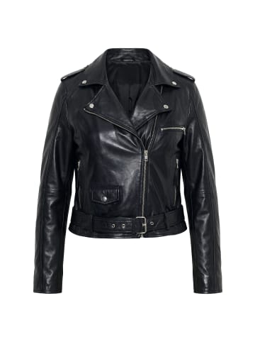 Ulla Popken Lederjacke in schwarz
