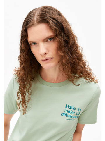 armedangels T-Shirt Lualaa Embro in mint