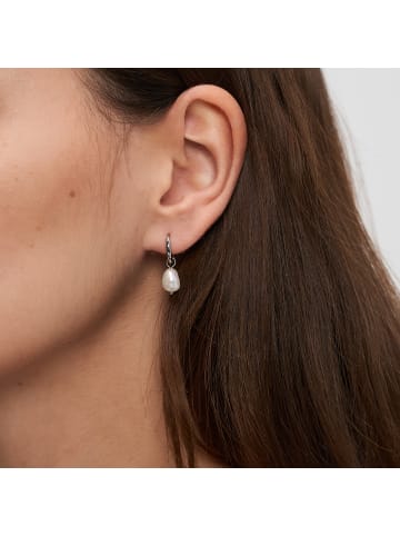 s.Oliver Creolen Tag and Pearl in silber