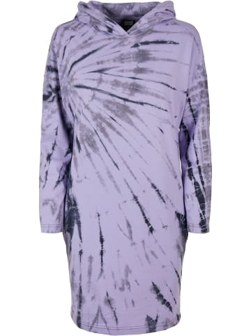 Urban Classics Urban Classics Damen Ladies Oversized Tie Dye Hoody Dress in black/lavender