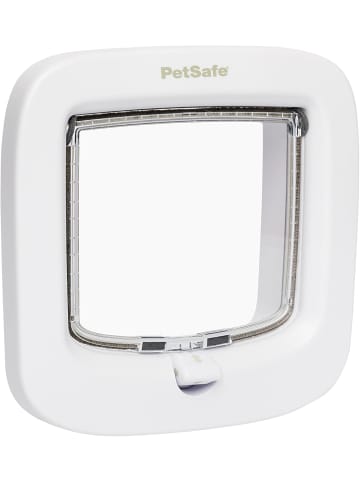 PetSafe Manuelle Katzenklappe 4 Verschlussoptionen Energieeffizient Weiß