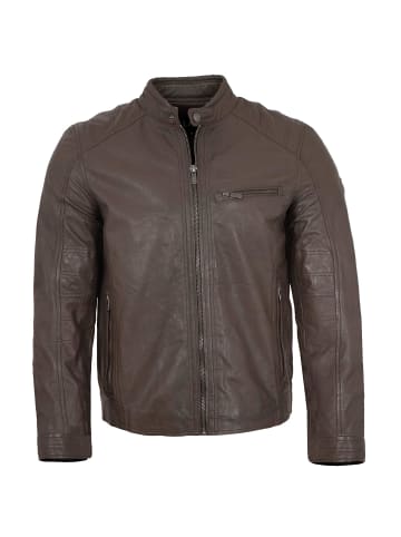 JILANI Lederjacke Lammnappa in Braun