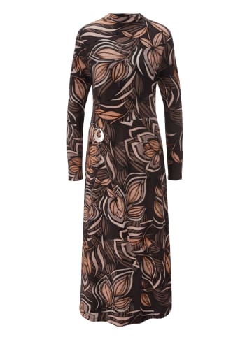 Aniston SELECTED Midikleid in braun-camel-beige-offwhite-pfirsich