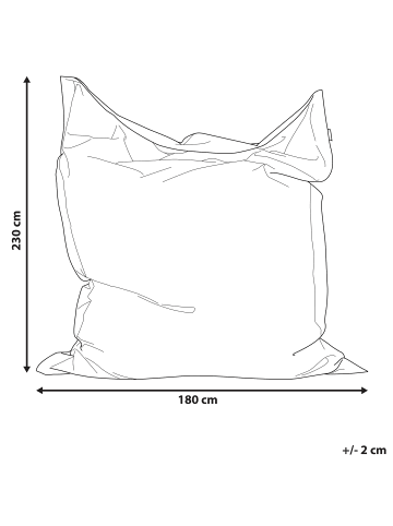 Beliani Sitzsack FUZZY in Gelb - (W) 180 x (H) 20 x (L) 230 cm