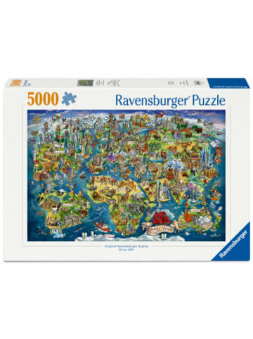 Ravensburger Verlag GmbH Spiel - Weltkarte mit Sehenswürdigkeiten