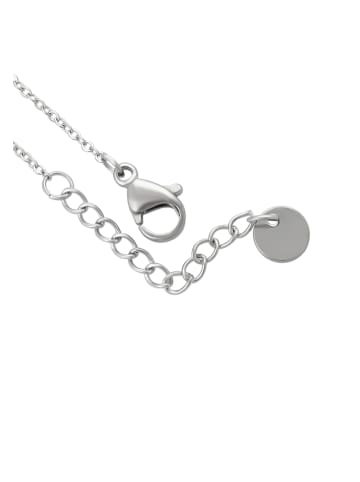 faina Women Thin Chain Link Bracelet in Silver Black
