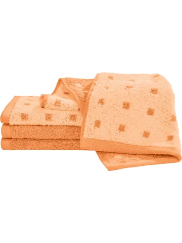 Erwin Müller Frottier, Jacquard Gästetuch im 4er-Pack Sigmaringen in apricot