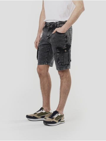 KOROSHI Cargo-baumwolle entspannt farbe in Schwarzer denim