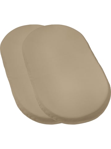 Erwin Müller Single-Jersey Baby-Spannbettlaken 2er-Pack Murnau in taupe