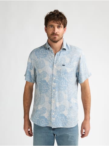 Petrol Industries Hemd mit Allover-Print Travesía in Blau