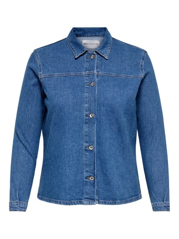 ONLY Carmakoma Jeanshemd in Medium Blue Denim