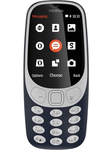 Nokia 33102G Unlocked Mobiltelefon 2,4 Zoll Farbdisplay 2MP Bluetooth Dual Sim dk.blau