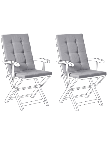 Beliani 2er-Set Auflagen MAUI PREMIUM in Grau