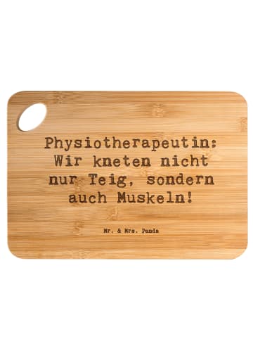 Mr. & Mrs. Panda Frühstücksbrettchen Spruch Physiotherapeutin Hu... in Braun