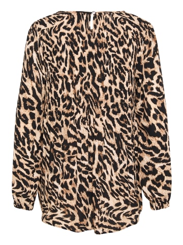 Betty Barclay Schlupfbluse mit Plissee in Schwarz/Beige